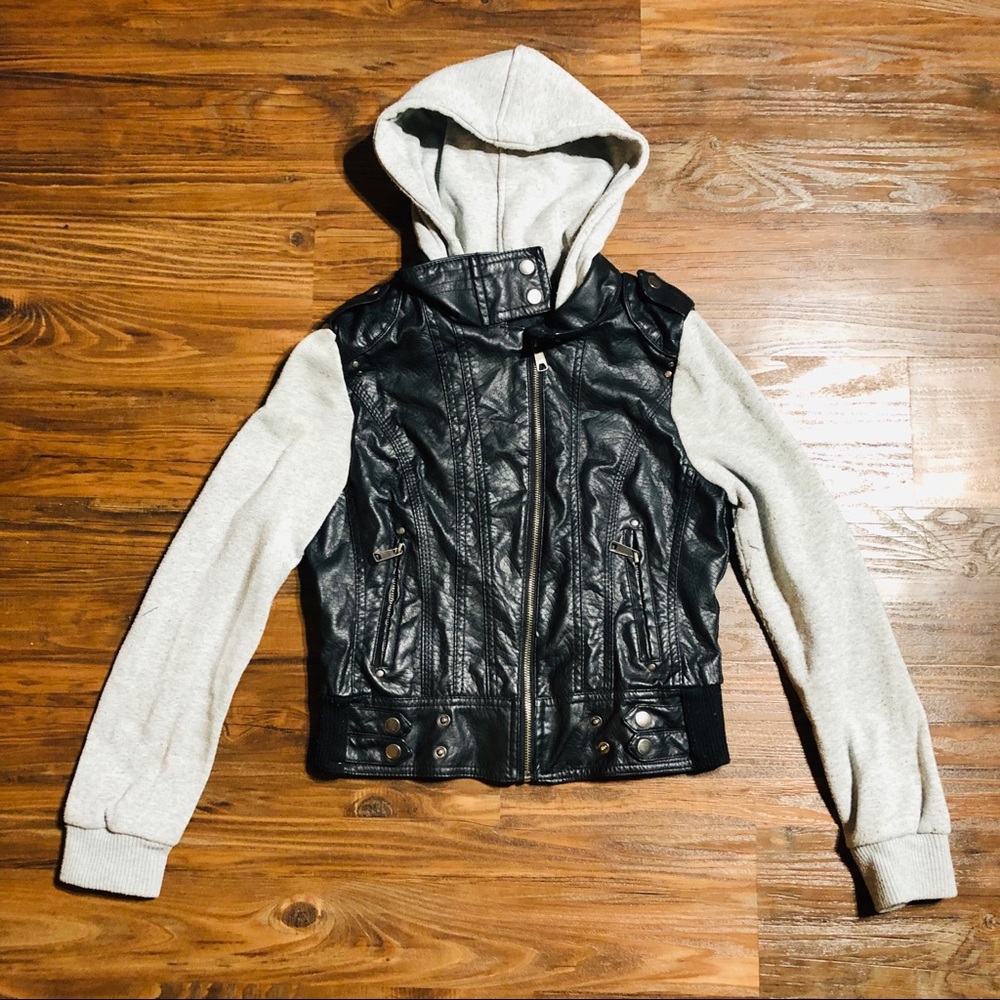 Grunge Leather & Heather Grey Jacket